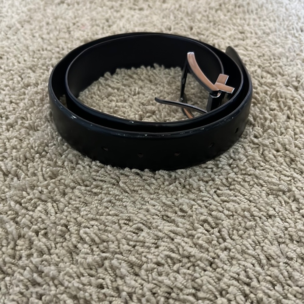 Black and silver belt